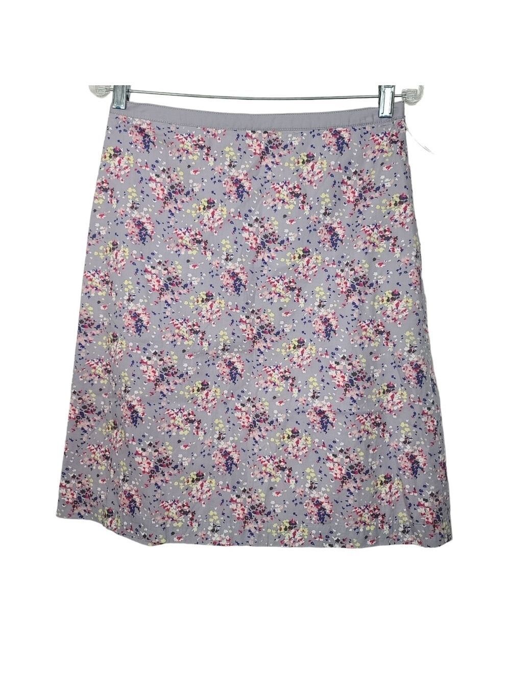 Boden Floral Side Zip Skirt 6